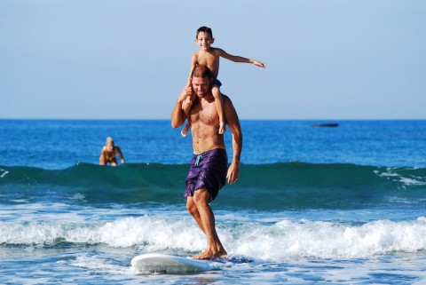 Surfen mit der Familie
